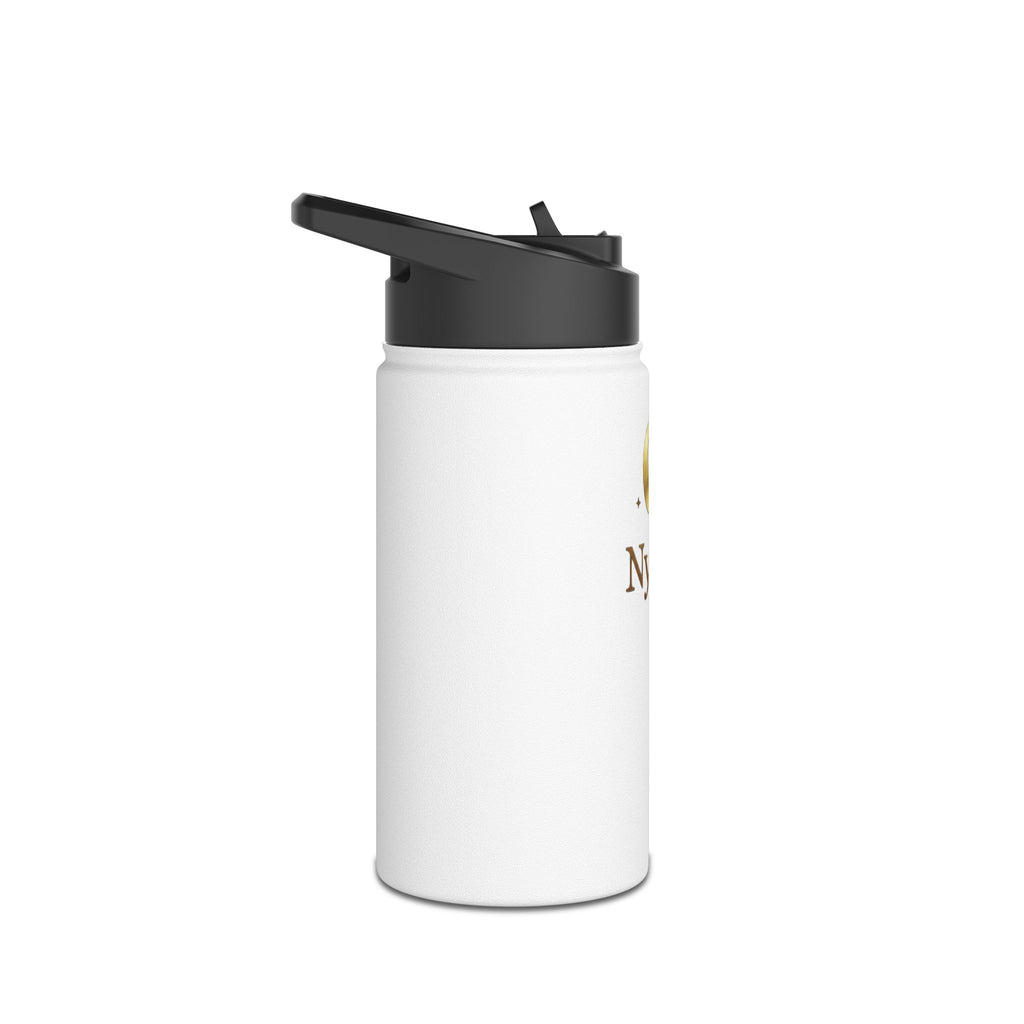 Nyxios Moon Stainless Steel Water Bottle — Insulated Gold Crescent Design