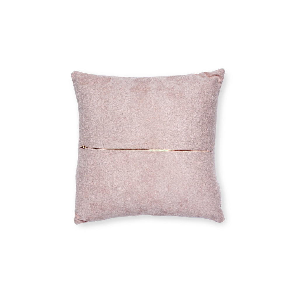 Navy Moon & Stars Throw Pillow — Gold Crescent Accent on Pink Back