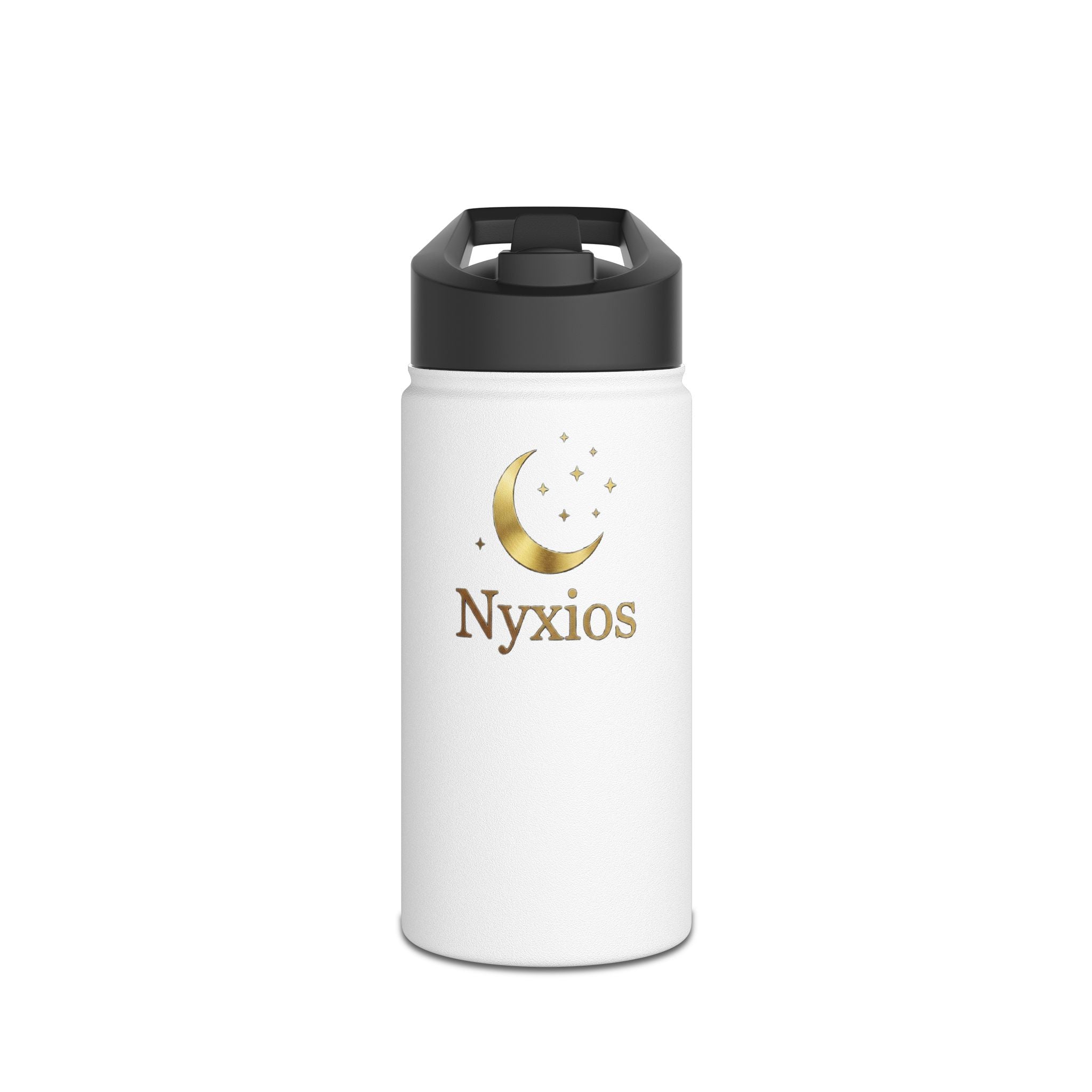 Nyxios Moon Stainless Steel Water Bottle — Insulated Gold Crescent Design