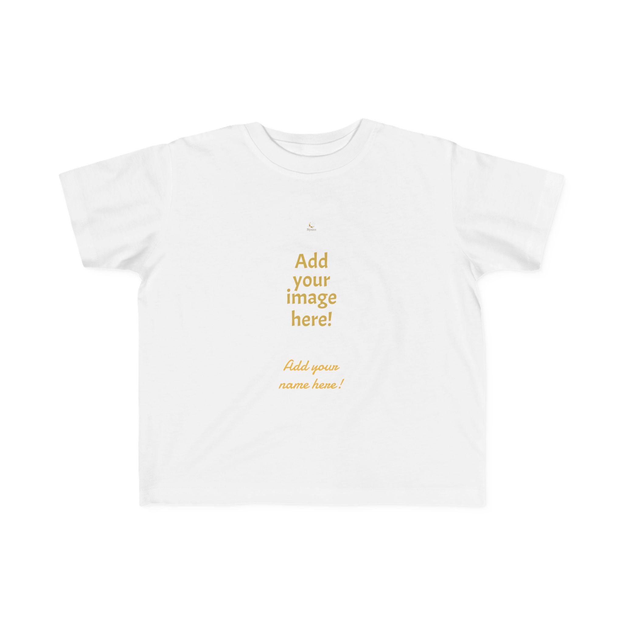 Toddler Tee — Personalized Gold Moon 'Nyxios' Logo
